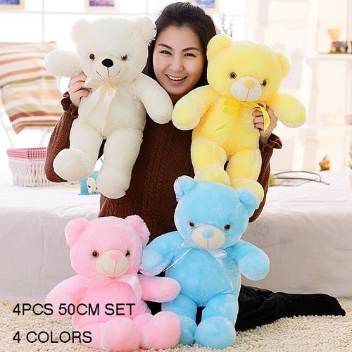 Luminous 30/50/80cm Creative Light Up LED Teddy Bear - 4Pcs 50cm Set image