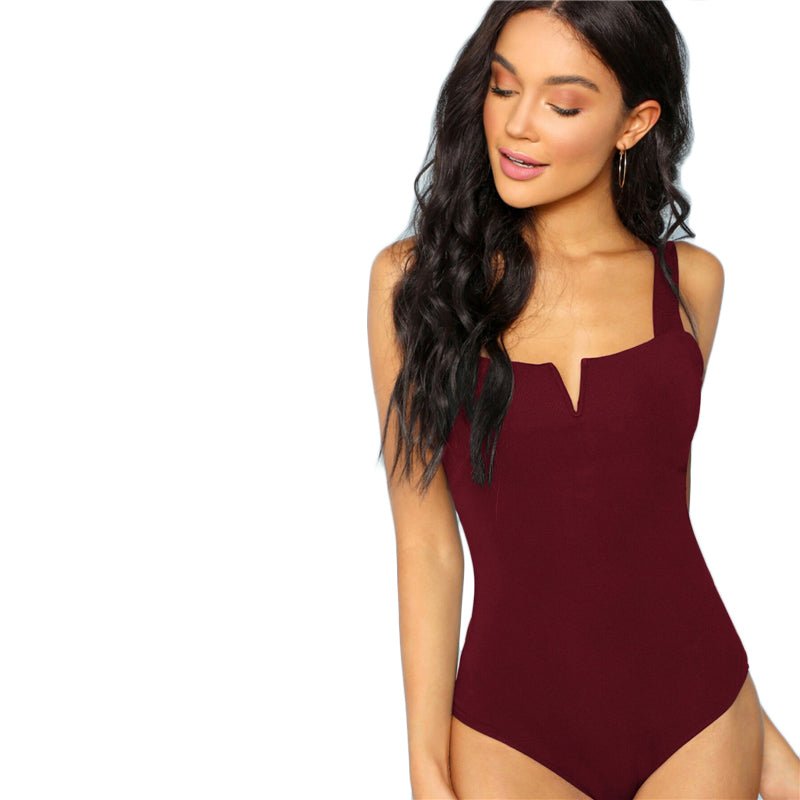 SHEIN V-Cut Stretchy Bodysuit Sexy Straps image 22