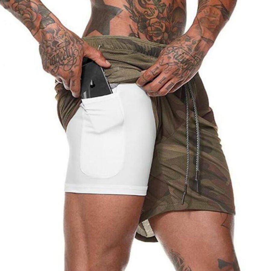 Mens 2 in 1 Running Jogging and Leisure Shorts image 47