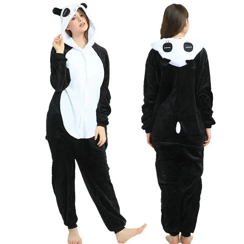 Unisex Animal Onesies for Adults | Unicorn, Lion, Panda, Cat Kigurumi Pajamas & Winter Sleepwear image