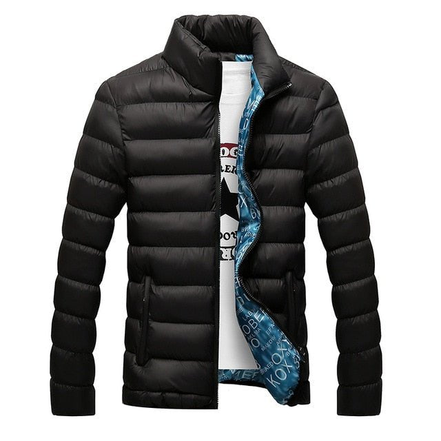 New Winter Jackets | Men Autumn Winter Warm Outwear Brand | Slim Mens Coats Casual Windbreaker | Quilted Jackets Men - Black, XXL image