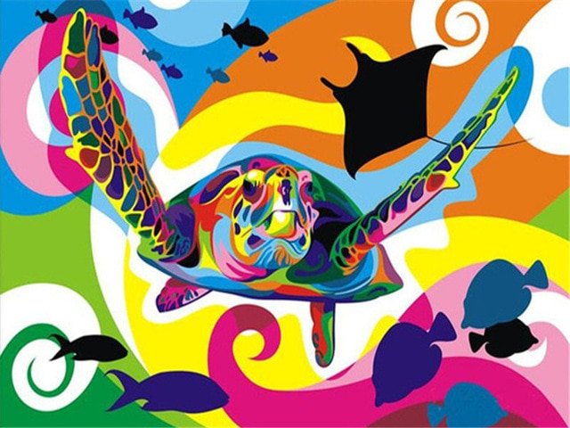 Oil Painting By Numbers Canvas Pictures Set Animals 50x40cm - SZGD629, 50X40cm No Frame image