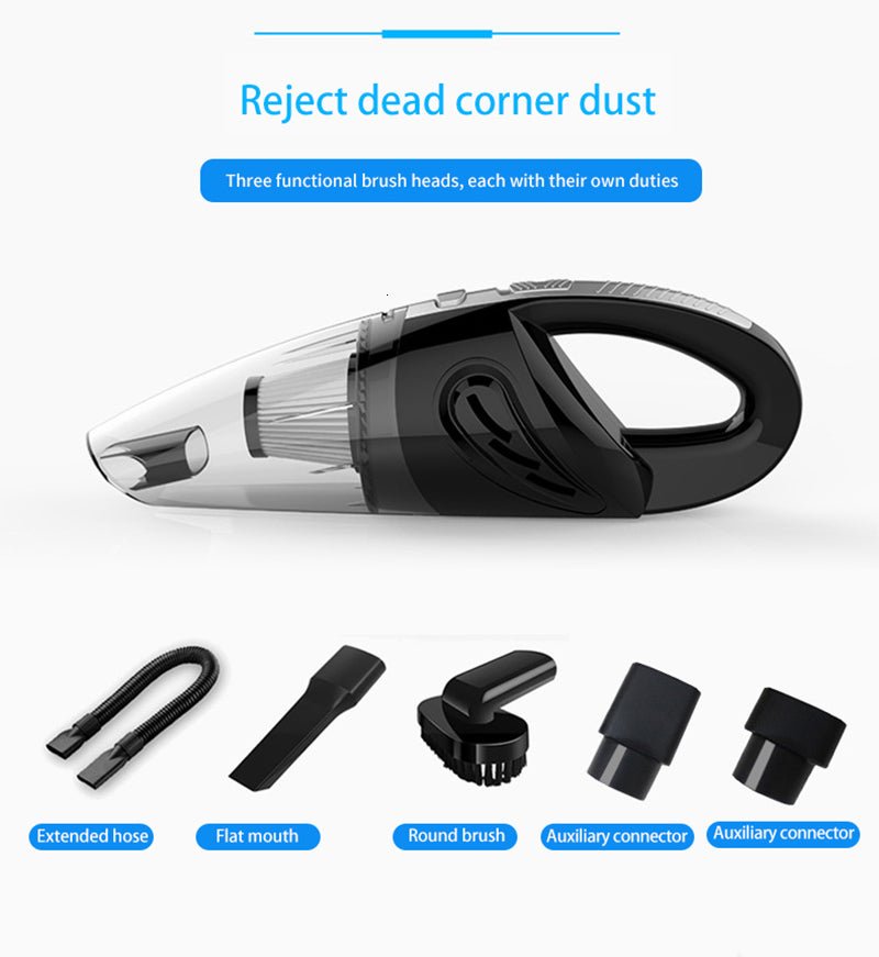 4800pa Strong Power Car Vacuum Cleaner with Handbag | Handheld Cordless Portable Powerful Cyclone Suction Rechargeable Vacuum Cleaner image 15