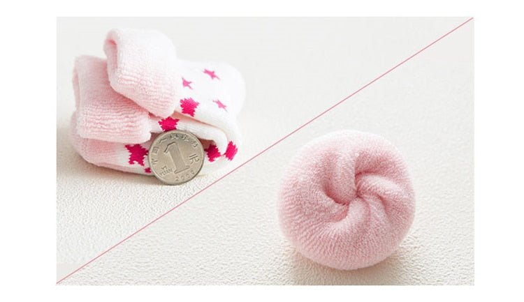 5 pair High Quality Thickened Cartoon Comfort Cotton Newborn Socks image 14