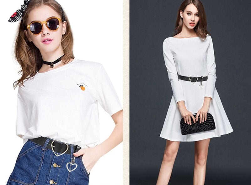 Best YBT Women Belt | PU Leather Metal Heart Pin Buckle Belt | Waistband Women Belt image 14