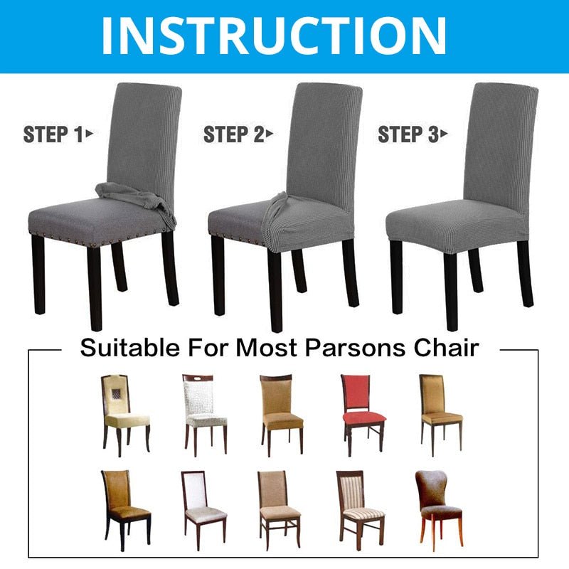 Elegant Jacquard Spandex Dining Chair Cover ‚Äì Stretch Fit for Weddings & Events image 5