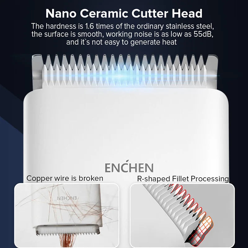 ENCHEN Boost USB Electric Hair Clippers | Professional Cordless Trimmer for Men, Kids, & Adults image 3