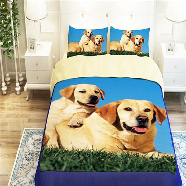 3D Oil Painting Siberian Polyester Duvet Cover - pattern 2, King image