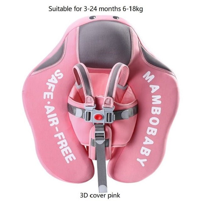 Mambo Non-Inflatable Waterproof Baby Smart Swim Trainer - 3D climb pink image