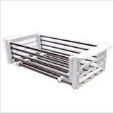 Adjustable Over the Sink Dish Drying Rack - white image