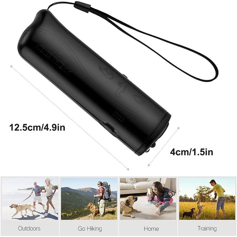 Handheld Ultrasonic Dog Repeller with LED Light Pet Stop Bark Repellent Control Trainer Chaser Dog Training Anti Barking Device image 1