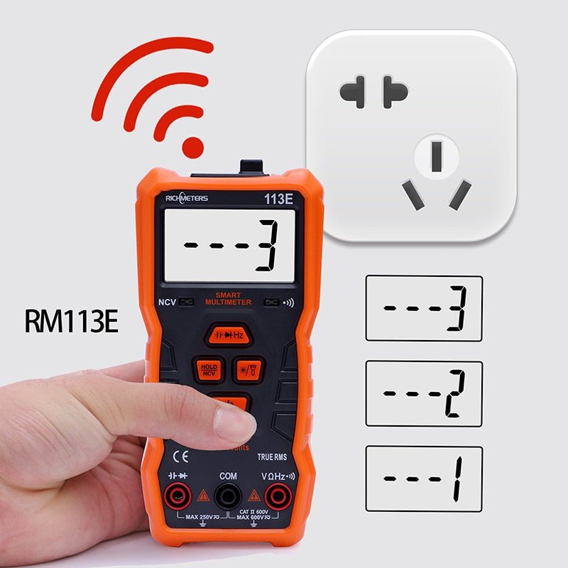 RICHMETERS RM113D NCV Digital Multimeter 6000 counts Auto Ranging AC/DC Voltage meter image 24