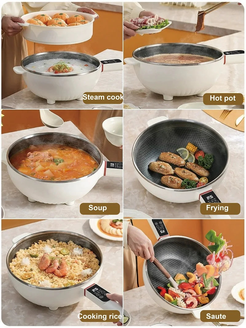 Smart Electric Multi-function Electric Pot Steamer Non-stick Fry Pan image 1