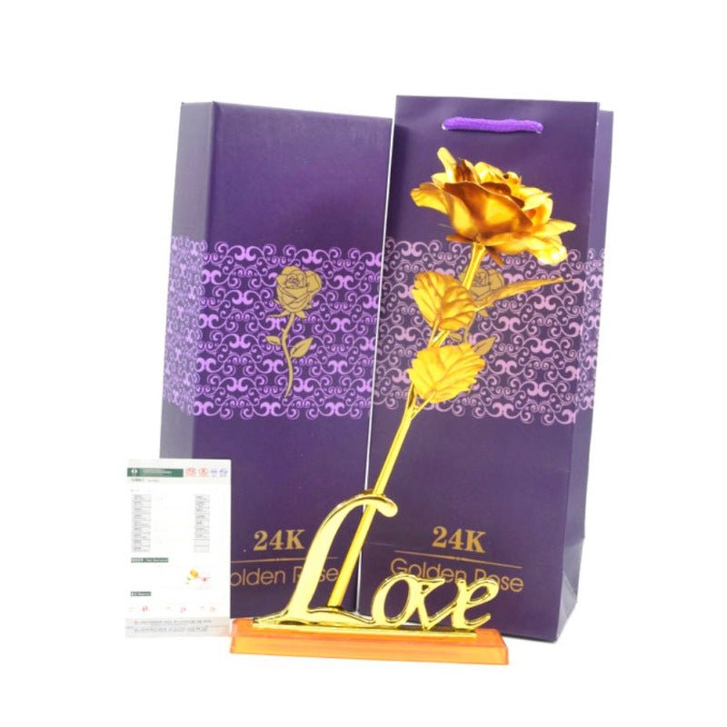 24K Foil Plated Golden Rose image 49