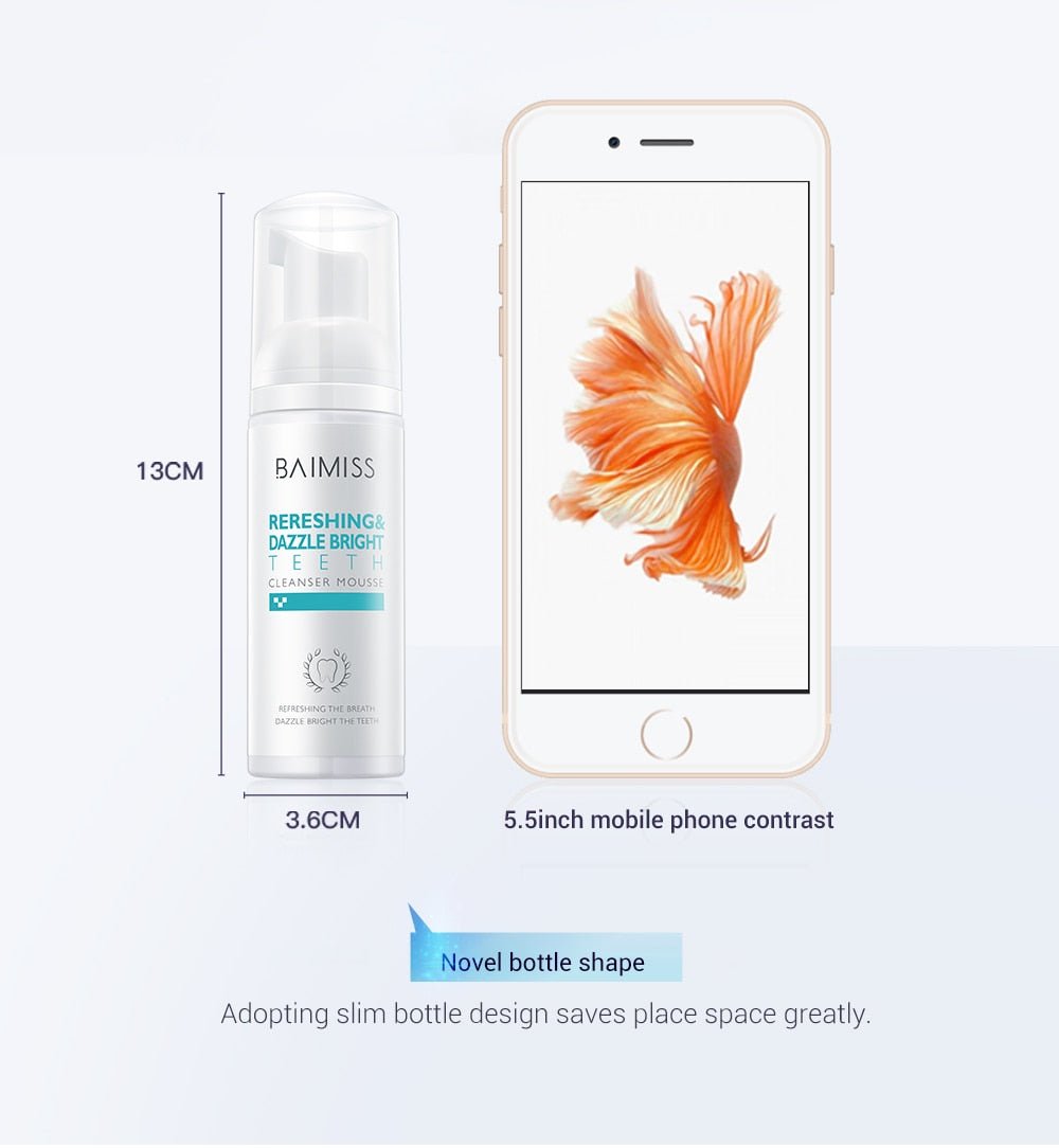 BAIMISS Fresh Shining Tooth-Cleaning Mousse Teeth Whitening Toothpaste image 14