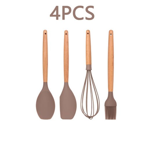 Heat Resistant Non-Stick Silicone Kitchenware Cooking Utensils Set With Storage Box Tools image 4