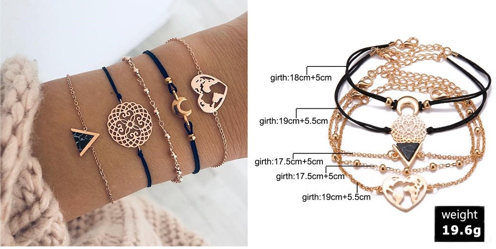 Turtle Heart Pearl Wave LOVE Crystal Marble Charm Bracelets for Women image 9