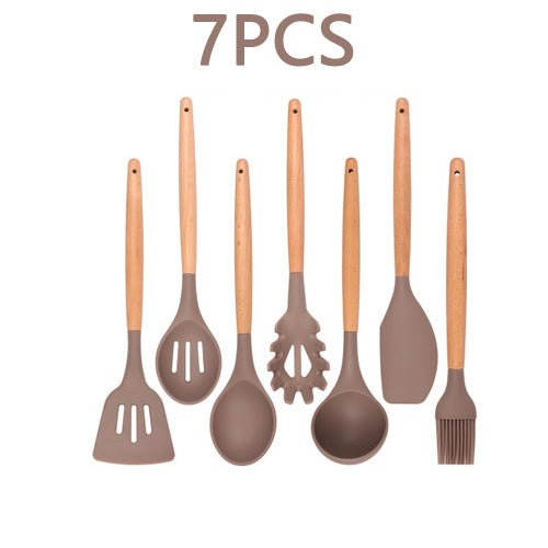 Heat Resistant Non-Stick Silicone Kitchenware Cooking Utensils Set With Storage Box Tools image 32