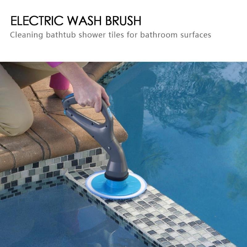 4Pcs Cordless Hurricane Electric Muscle Bathtub and Kitchen Scrubber Tile Brush image 1