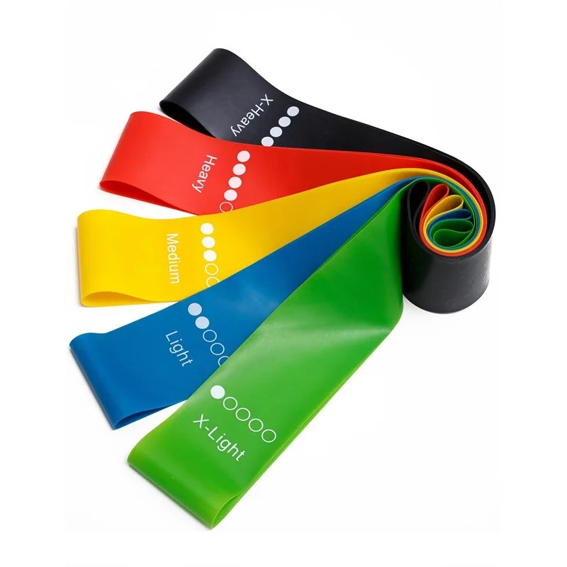 Yoga and Exercise Resistance Bands Set ‚Äì 5 Durable Bands for Strength, Flexibility, and Fitness Training image 26