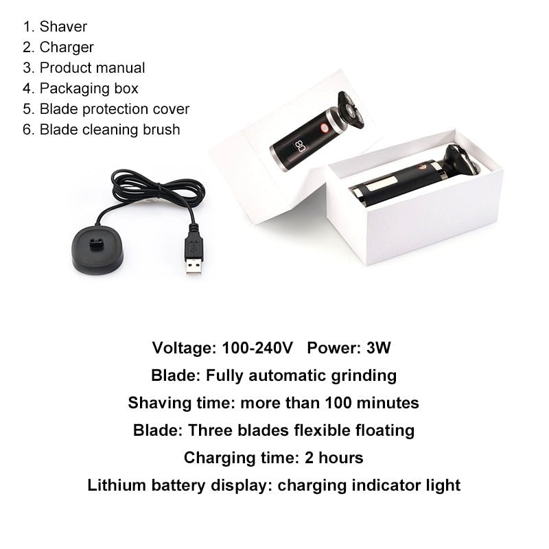 TINTON LIFE Men Washable Rechargeable Electric Shaver image 2