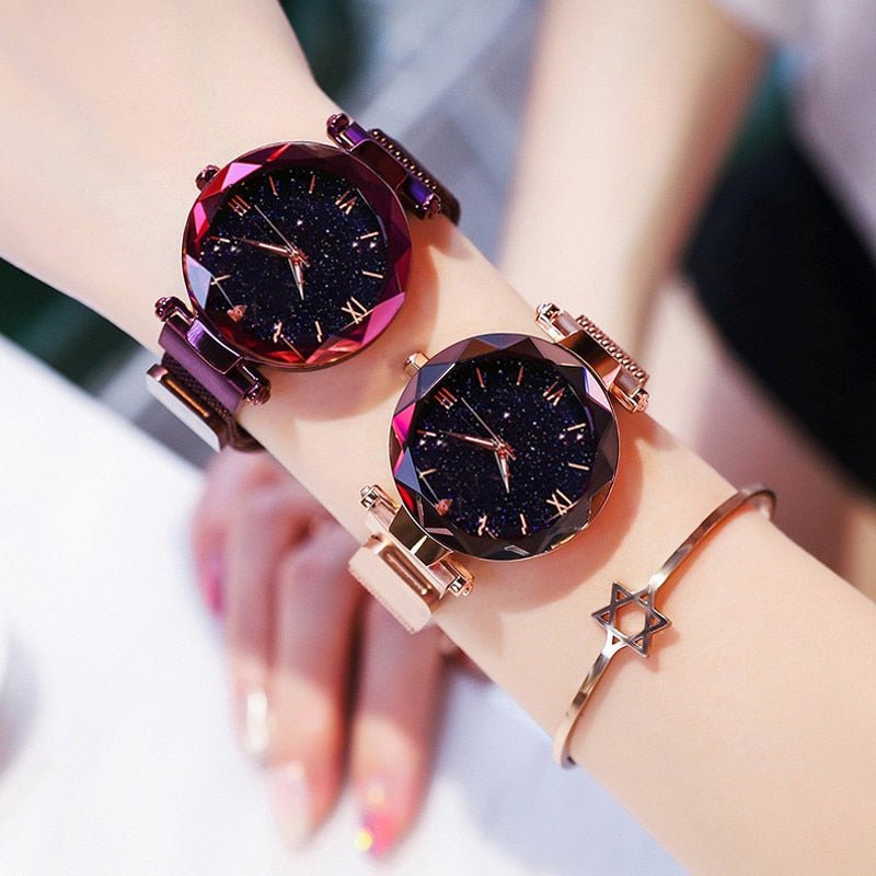 Luxury Women's Magnetic Starry Sky Quartz Wrist Watch Quartz image 15