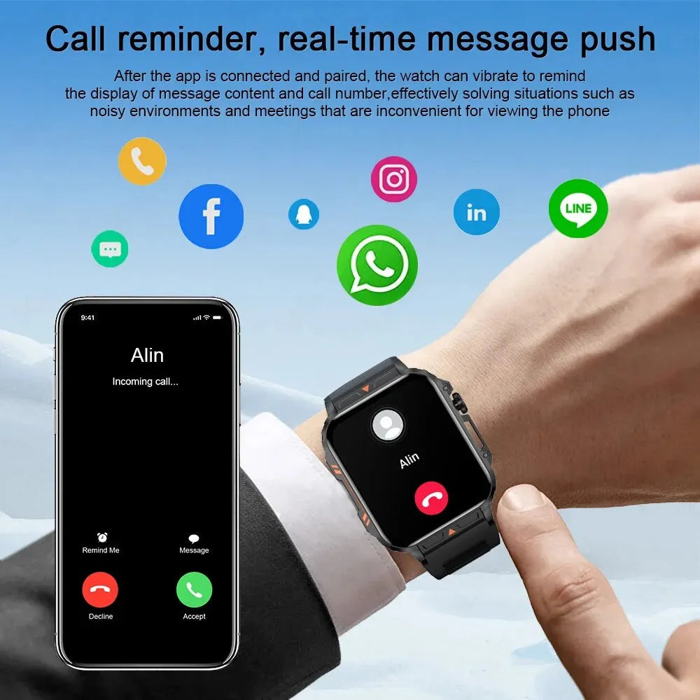 LIGE 1.95” Smartwatch | IP68 Waterproof Health & Fitness Monitor for Men and Women image 5