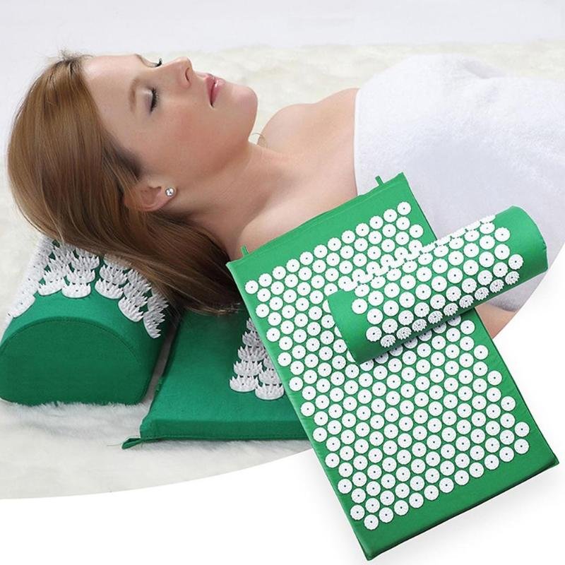Acupressure Massage Yoga Mat with Pillow – Relaxation, Pain Relief, and Stress Reduction Set image 39