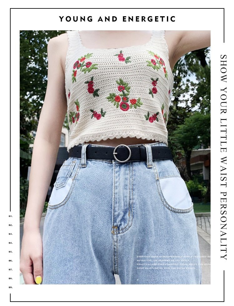 NO.ONEPAUL Female Gold Buckle Jeans Belts | New Circle Pin Buckles Belt image 6