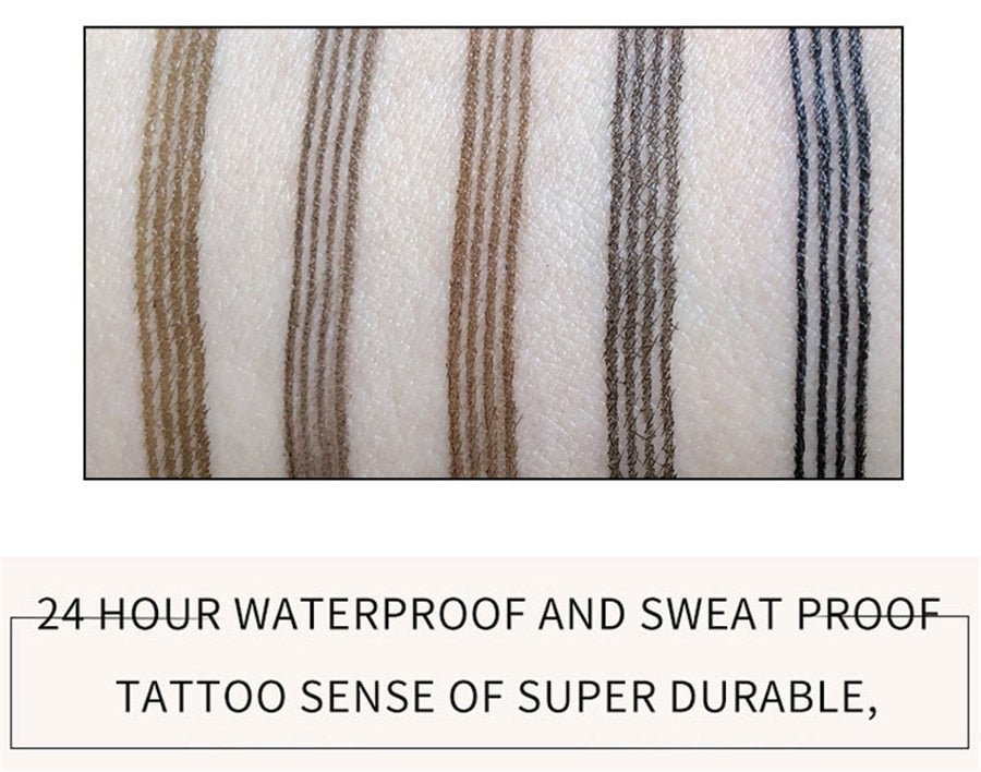 5 Colors Waterproof Eyebrow Tattoo Pencil Cosmetic | Long Lasting Natural Dark Brown Liquid Eye Brow Pencil image 33