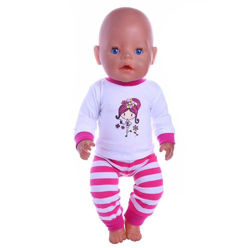13 Styles Pajamas, Nightgown and Sleepwear Fit | 18 Inch American & 43CM Baby Doll Clothes Accessories image 34