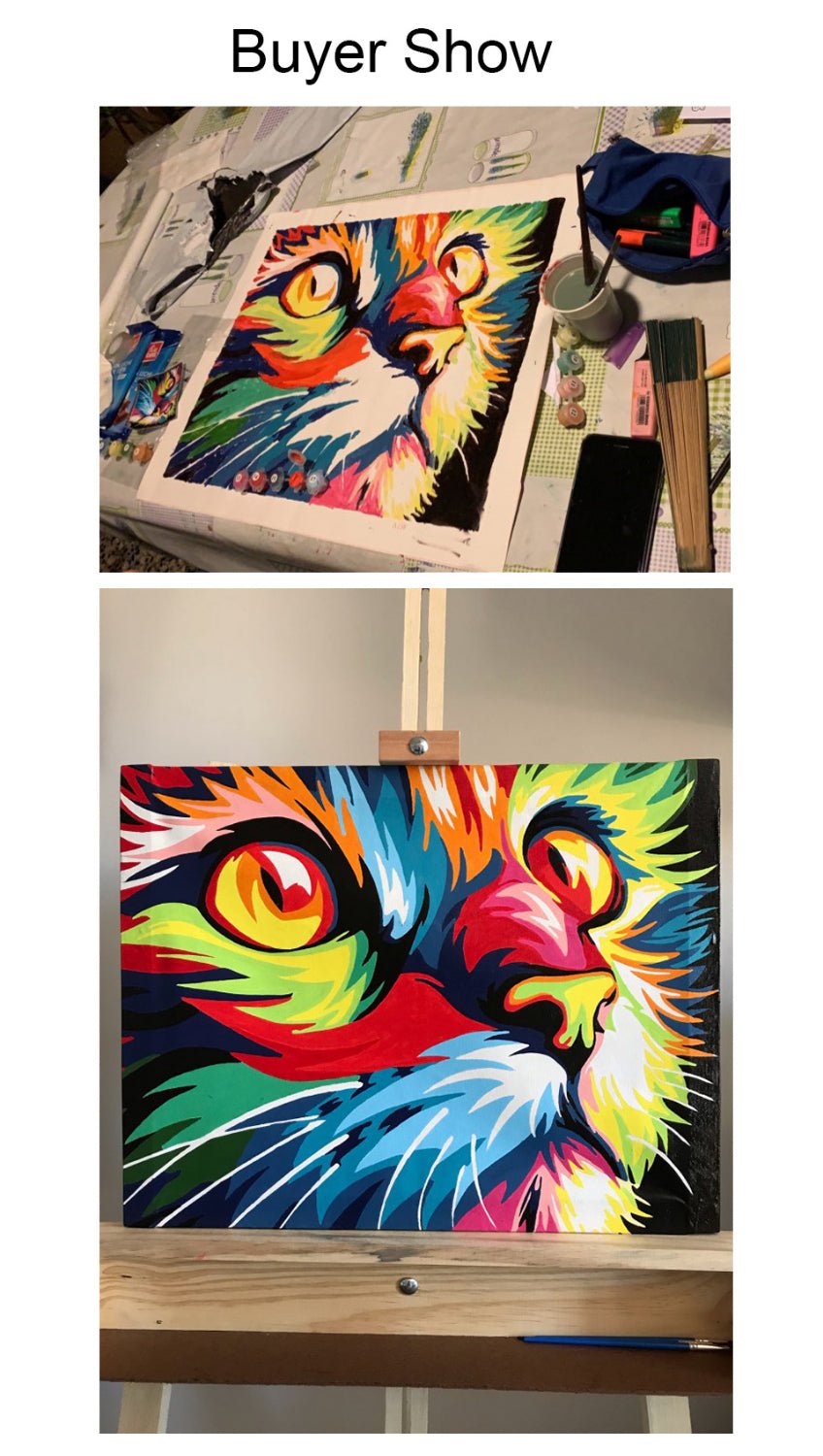 Oil Painting By Numbers Canvas Pictures Set Animals 50x40cm image 13