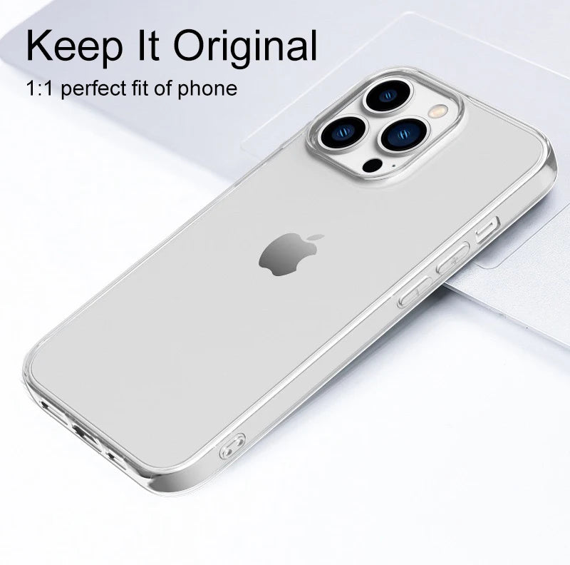 Ultra-Thin Clear Silicone Case for iPhone 15/14/13/12/11 Pro & More ‚Äì Slim Back Cover image 3