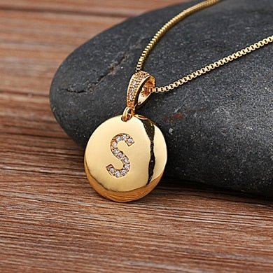 Top Quality Personalized Gold Letters Women and Girls Initial Letter Necklace - S image