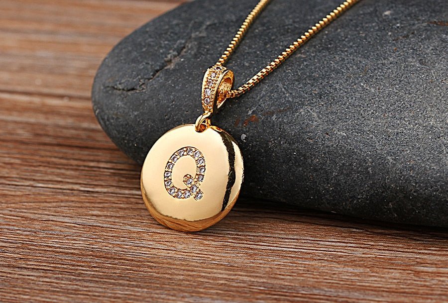 Top Quality Personalized Gold Letters Women and Girls Initial Letter Necklace image 12