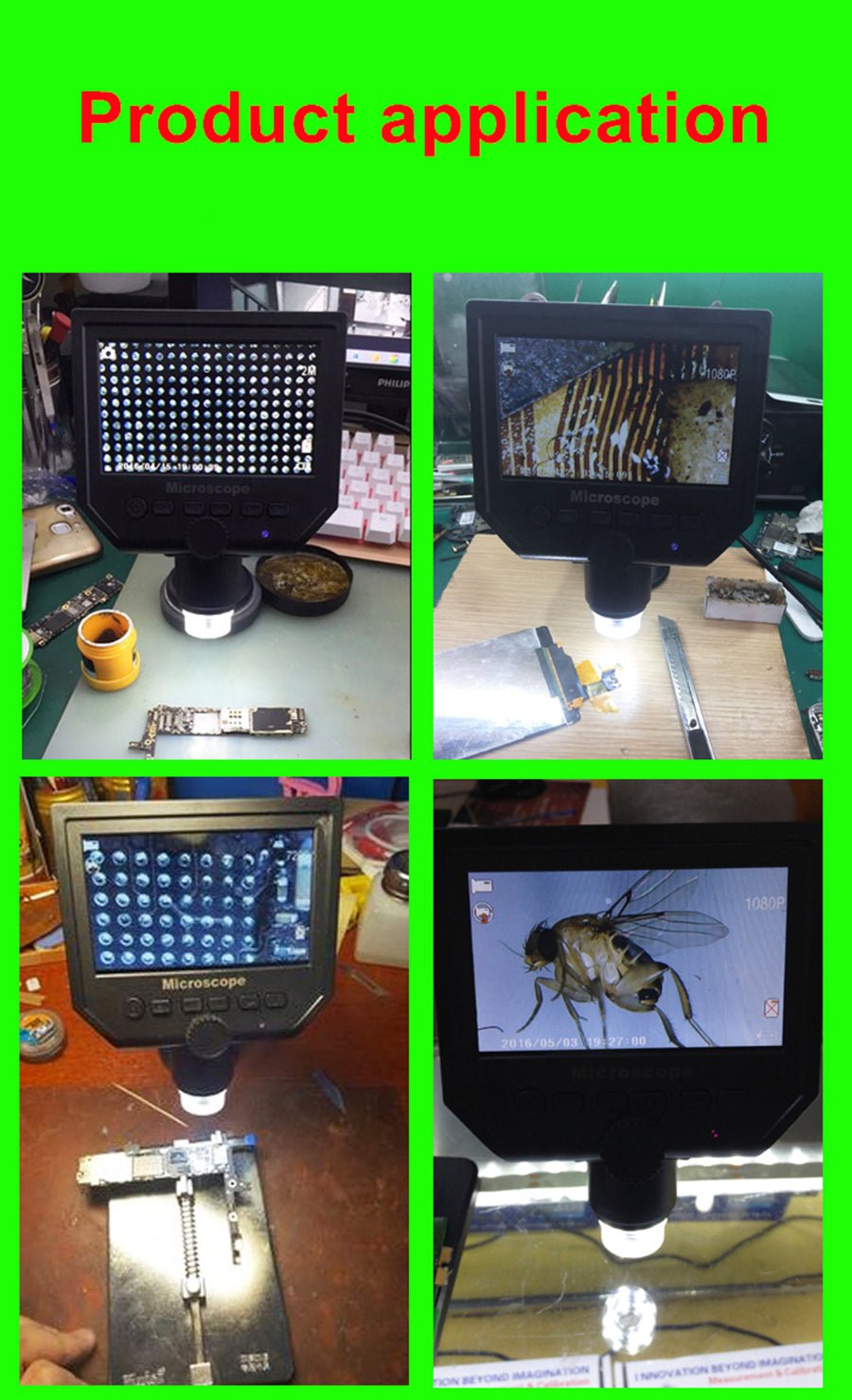 600X Digital Electronic Video Soldering Microscope image 39