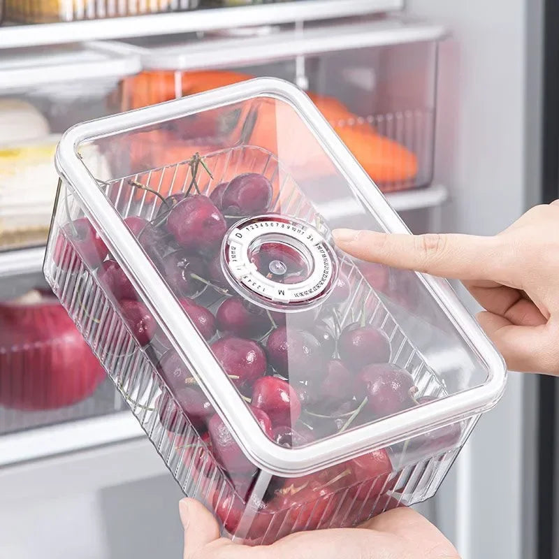 Refrigerator Storage Box | Transparent Fridge Organizer | Food Storage Containers | Fresh Vegetable Fruit Baskets Kitchen Organizer image 0