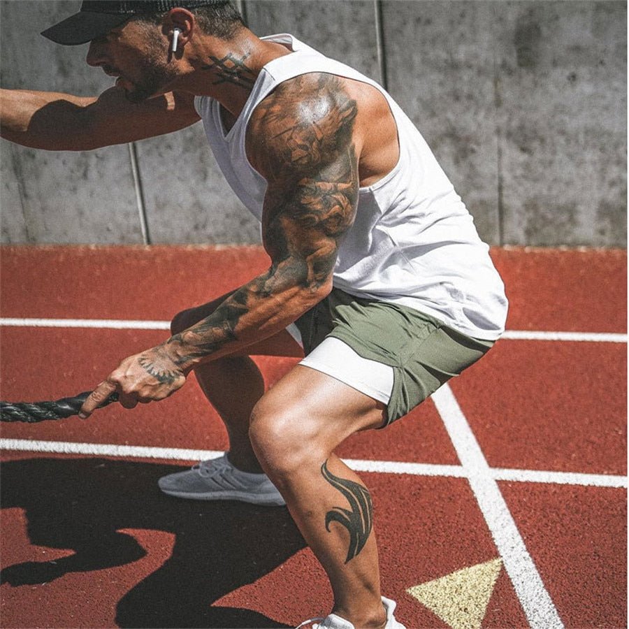 Mens 2 in 1 Running Jogging and Leisure Shorts image 18