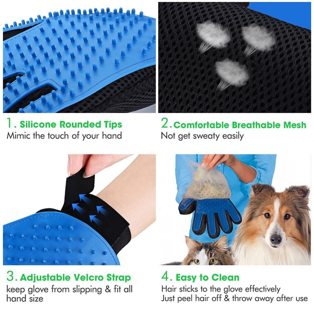 Nicrew Cat Grooming Glove | Pet Hair Deshedding Brush image 10