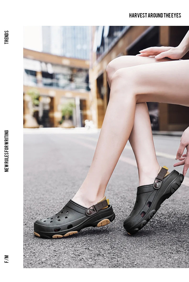 Classic Summer Men’s Sandals | White Comfortable Women’s Clogs | Beach Shoes | Sandals Slip-on Outdoor Sneakers image 29