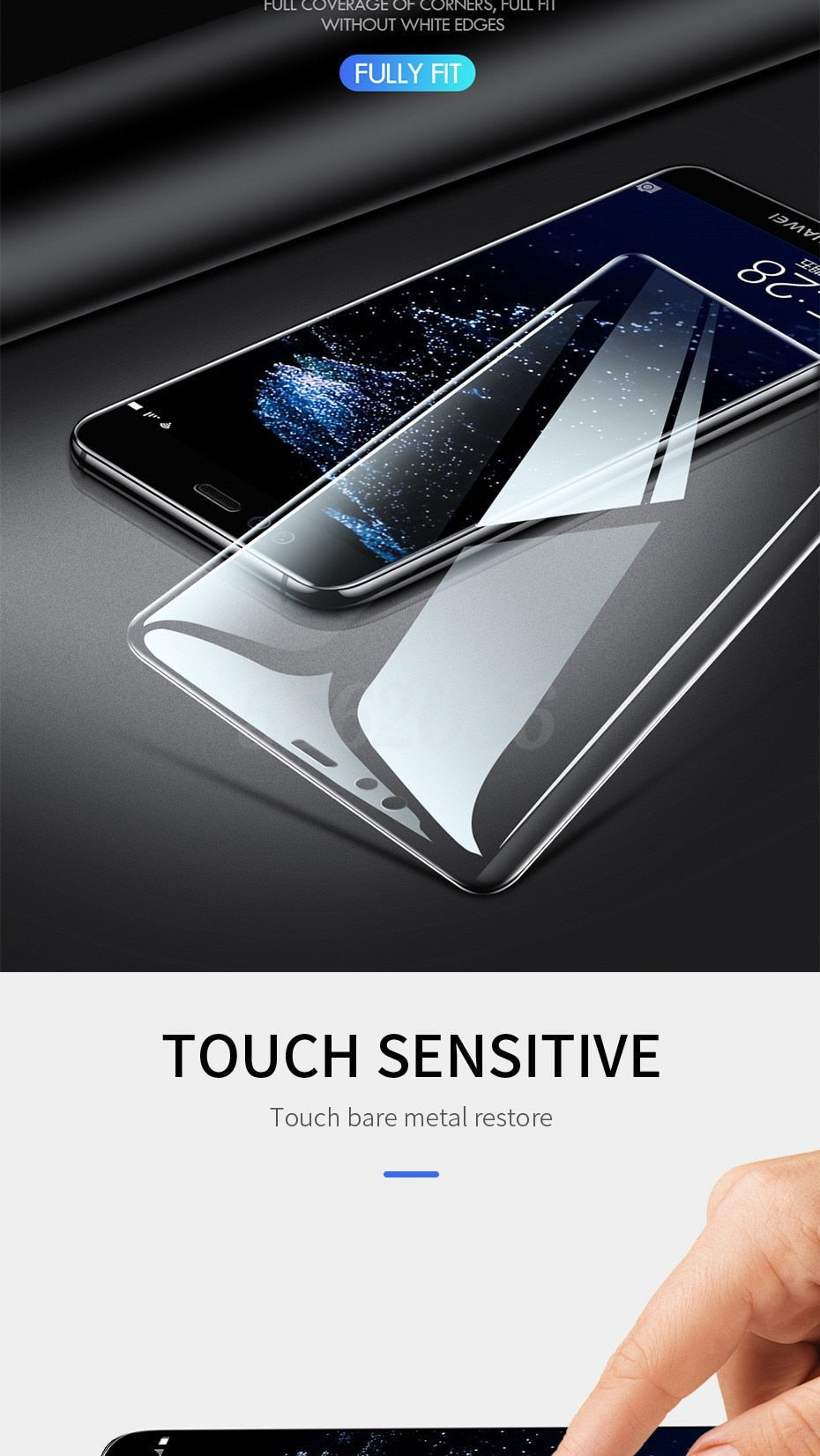 3Pcs Tempered Glass Screen Protector For Huawei P30 P40 Lite P20 image 2