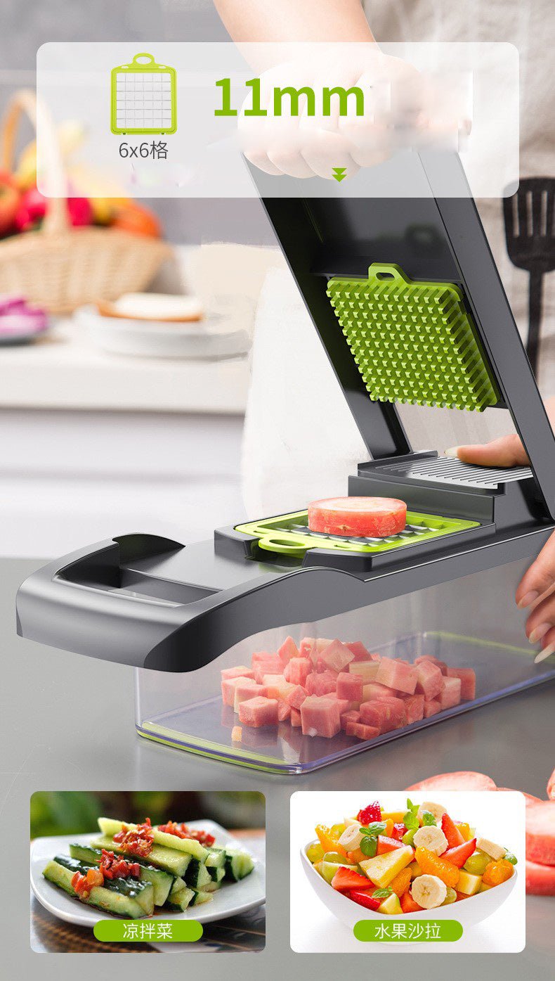 Mandoline Multifunctional Vegetable Fruit Slicer and Grater Kitchen Tool with Drain Basket image 14