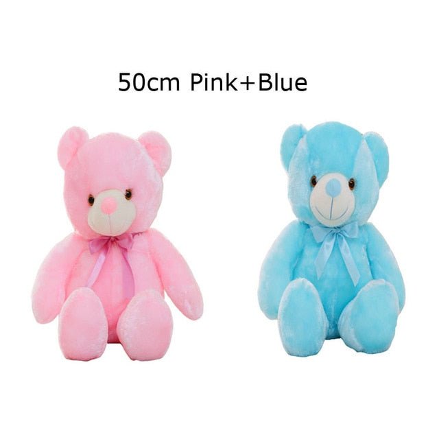 Luminous 30/50/80cm Creative Light Up LED Teddy Bear - Pink Blue 50cm Set image