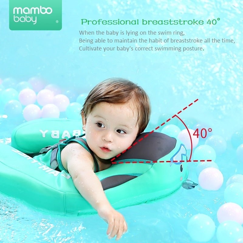 Non-Inflatable Baby Smart Swimming Float Ring Trainer with Sunshade image 20