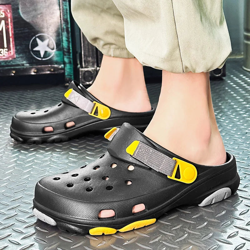 Classic Summer Men’s Sandals | White Comfortable Women’s Clogs | Beach Shoes | Sandals Slip-on Outdoor Sneakers image 5