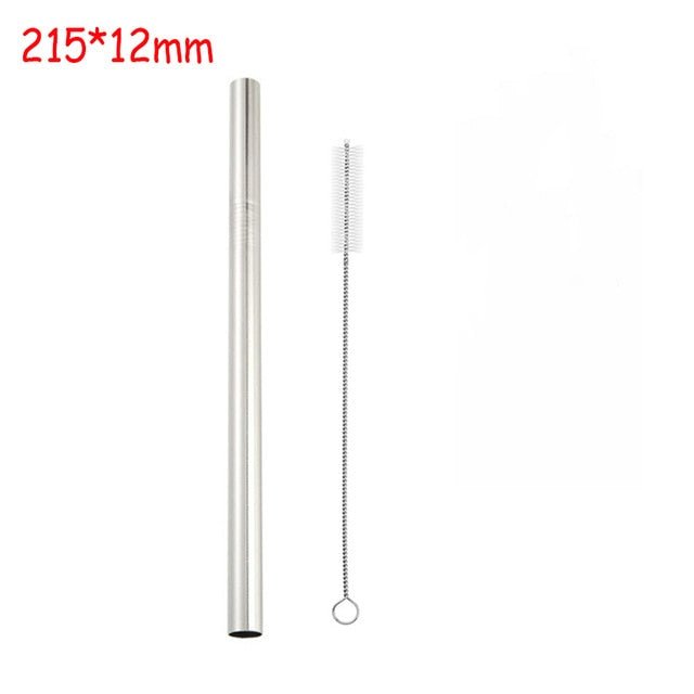 Colorful Reusable Stainless Steel Drinking Straw With Cleaning Brush image 3
