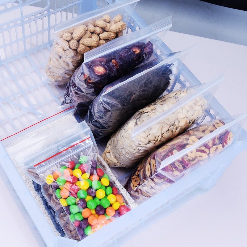 100pcs Ziplock Transparent Food Storage Package Bags image 5