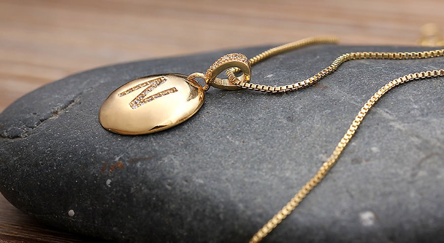 Top Quality Personalized Gold Letters Women and Girls Initial Letter Necklace image 21