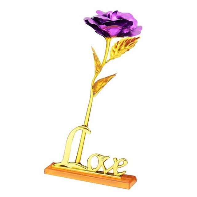 24K Foil Plated Golden Rose image 22