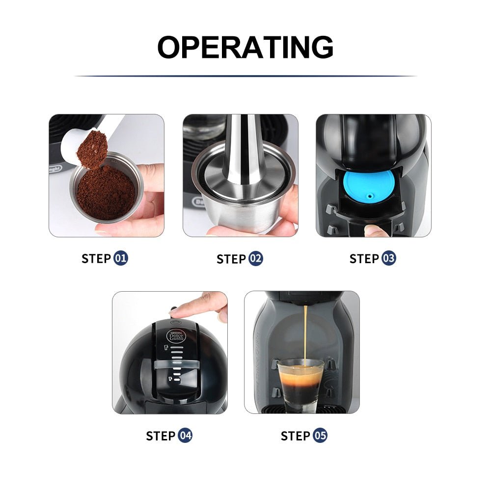 icafilas Reusable Dolce Gusto Capsule Silicone Cover Dolci Gusto Coffee Machine Refillable STAINLESS STEEL Plastic Coffee Pod image 14